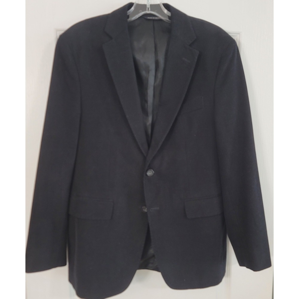 Banana Republic Men's Black Brushed Cotton 2 Button Blazer Size 38 Short